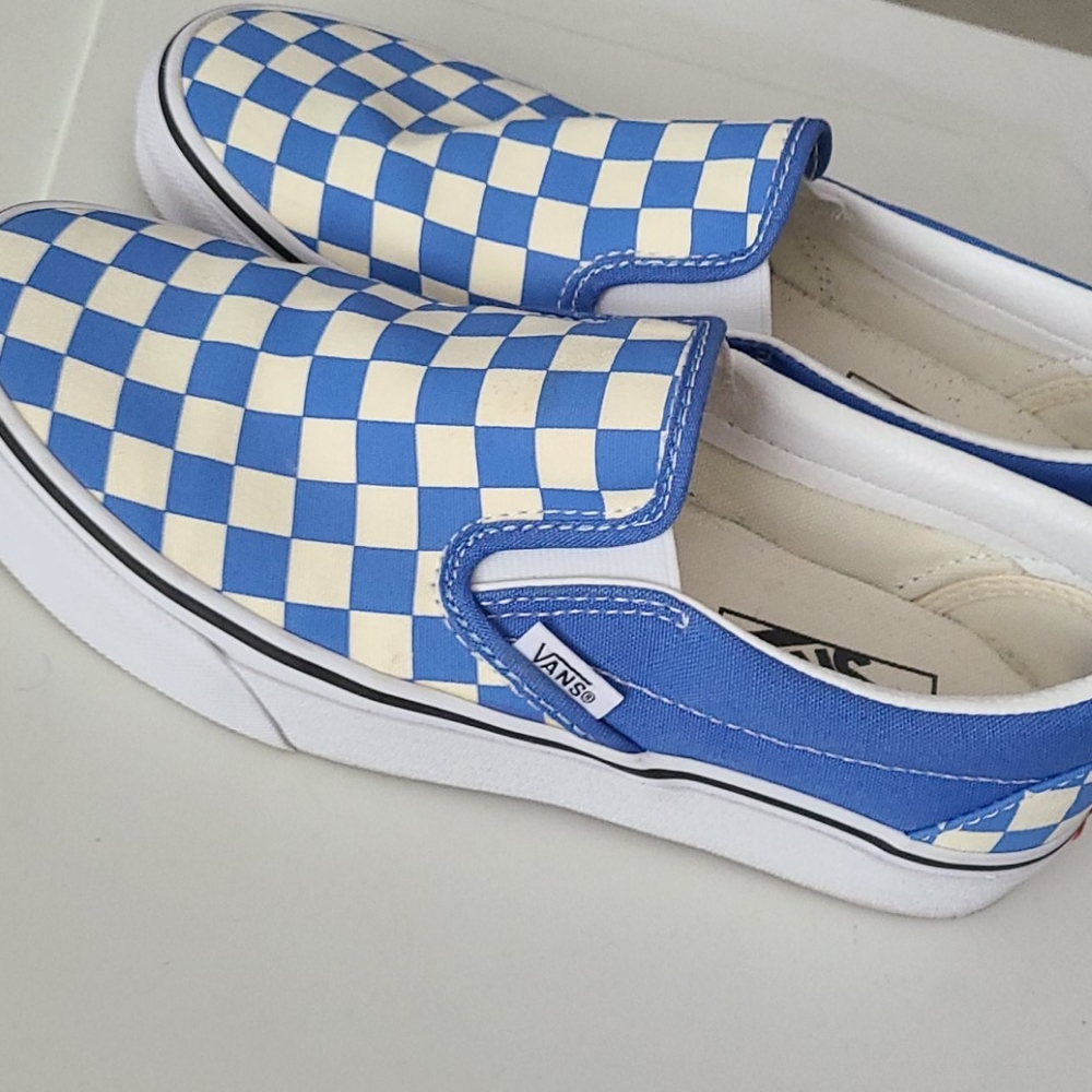 Blue Checkered Vans